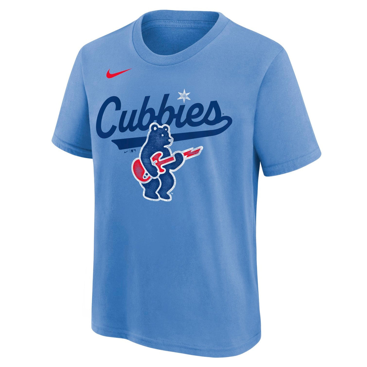 Chicago Cubs Nike Youth Alt 2 Cubbies Rock Bear T-Shirt product image 2, provided for visual reference and product detail