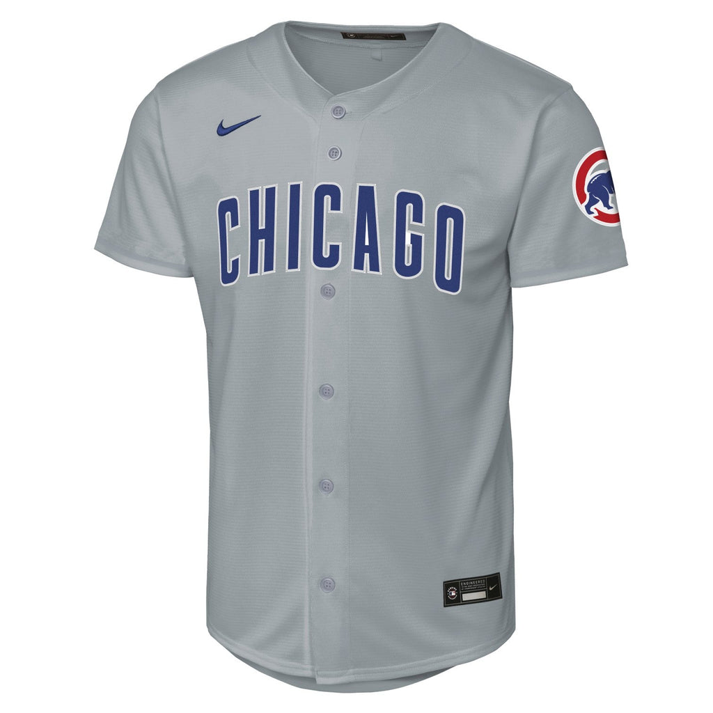 Chicago Cubs Nike Youth Grey Road Homerun Jersey product image 2, provided for visual reference and product detail review