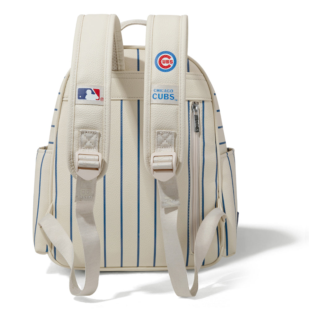 Chicago Cubs Pinstripe Montana West Backpack product image 2, provided for visual reference and product detail review