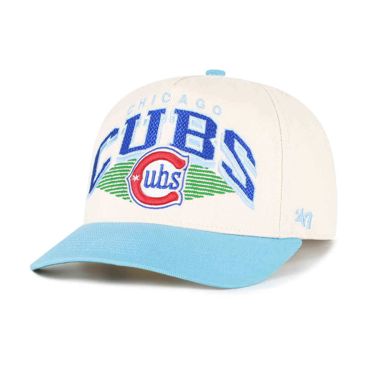 Chicago Cubs Pomona Alt 2 Natural/Baby Blue '47 Hitch Adjustable Hat product image 1, provided for visual reference and
