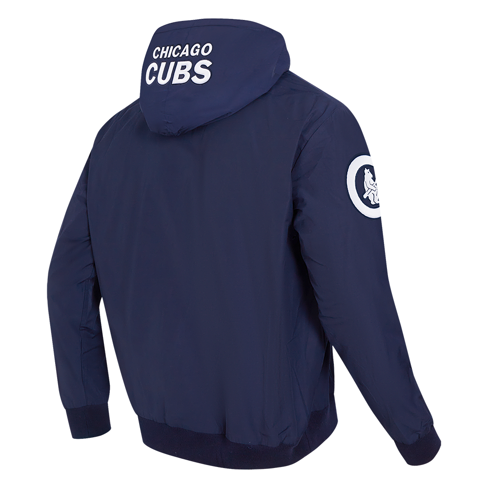 Chicago Cubs Pro Standard Navy 1914 Light Full Zip Windbreaker product image 4, provided for visual reference and product