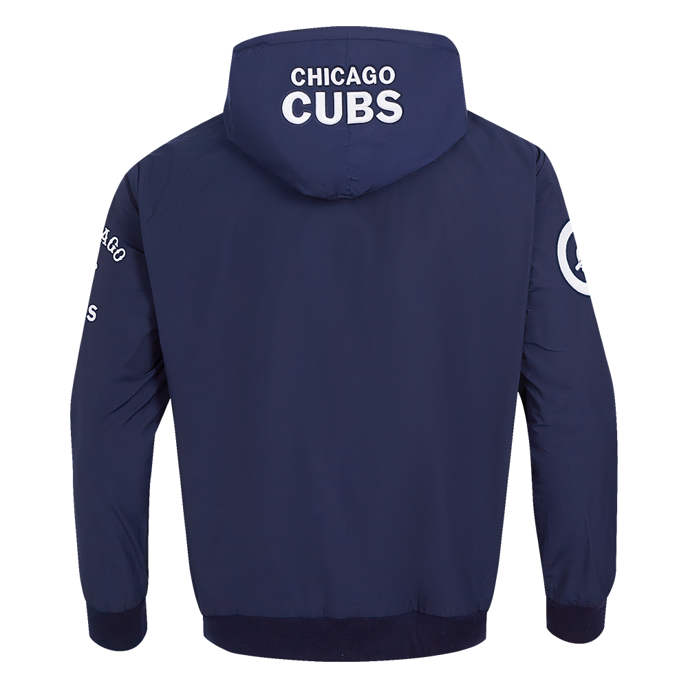 Chicago Cubs Pro Standard Navy 1914 Light Full Zip Windbreaker product image 2, provided for visual reference and product