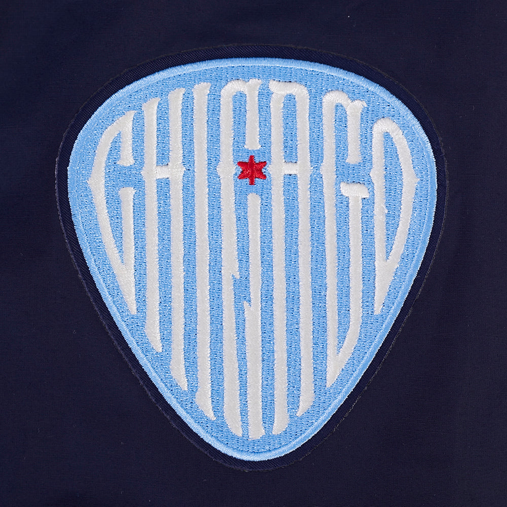 Chicago Cubs Pro Standard Navy Full Zip Woven Rock Bear Windbreaker product image 6, provided for visual reference and