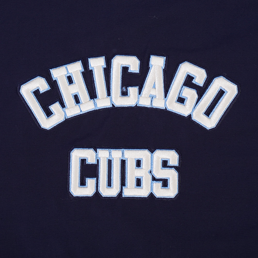 Chicago Cubs Pro Standard Navy Full Zip Woven Rock Bear Windbreaker product image 7, provided for visual reference and
