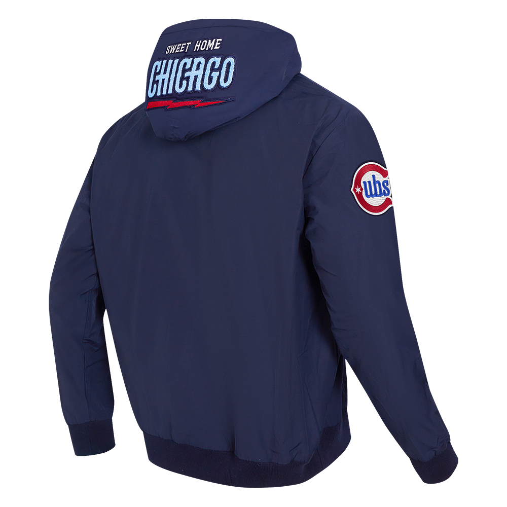 Chicago Cubs Pro Standard Navy Full Zip Woven Rock Bear Windbreaker product image 4, provided for visual reference and