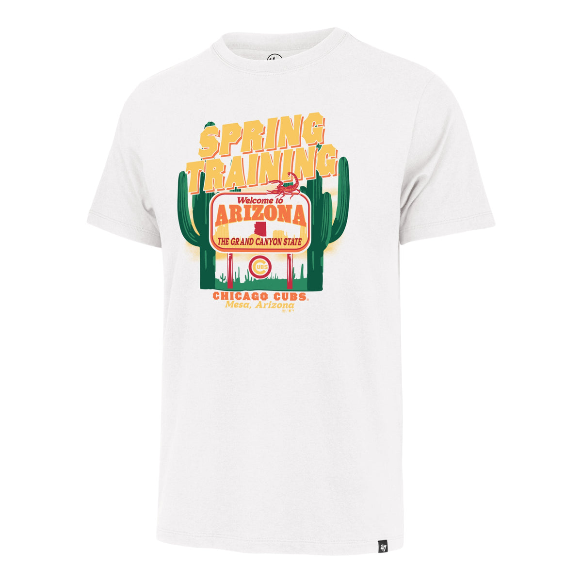 Chicago Cubs Spring Training 2026 '47 White Franklin T-Shirt product image 1, provided for visual reference and product