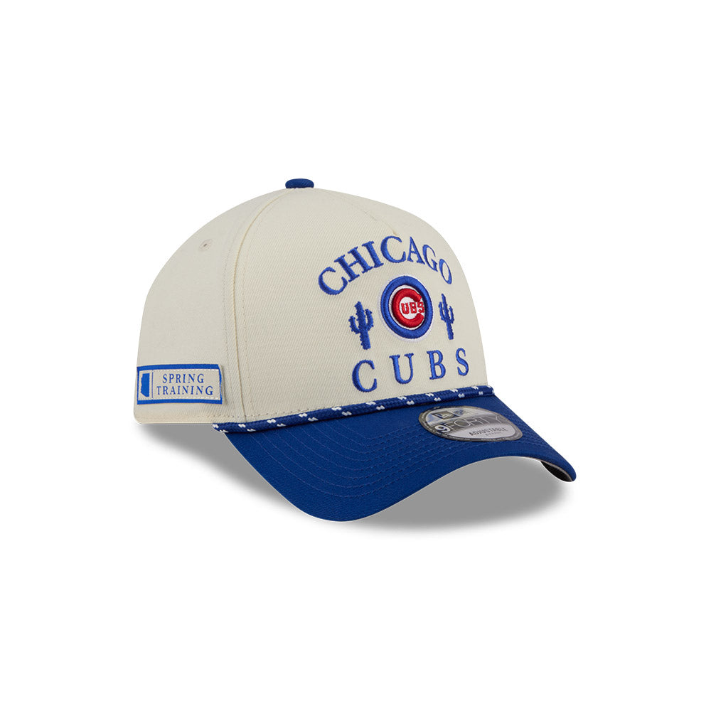 Chicago Cubs Spring Training New ERa 9FORTY A-Frame Beige/Royal Rope Adjustable Hat product image 1, provided for visual