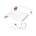 Chicago Cubs Spring Training New Era Women White Side Hit Visor product image 1, provided for visual reference and product