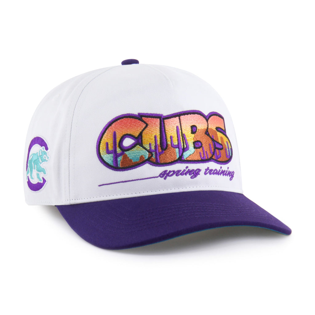 Chicago Cubs Spring Training '47 Mirage White/Purple Hitch Adjustable Hat product image 1, provided for visual reference and