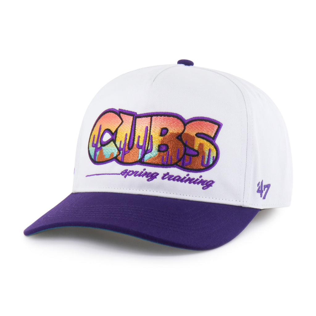 Chicago Cubs Spring Training '47 Mirage White/Purple Hitch Adjustable Hat product image 2, provided for visual reference and