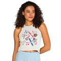 Chicago Cubs Soft as a Grape Women White Soft Ribbed Tank Top product image 1, provided for visual reference and product