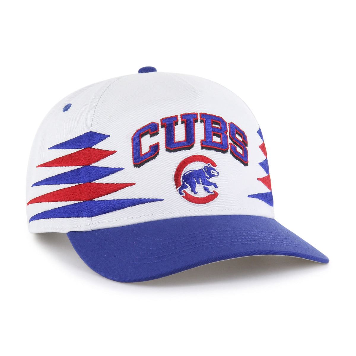 Chicago Cubs White/Royal Diamond Cut '47 Hitch Adjustable Hat product image 1, provided for visual reference and product