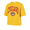 Chicago Cubs '47 Ladies Yellow City Crop T-Shirt product image 1, provided for visual reference and product detail review