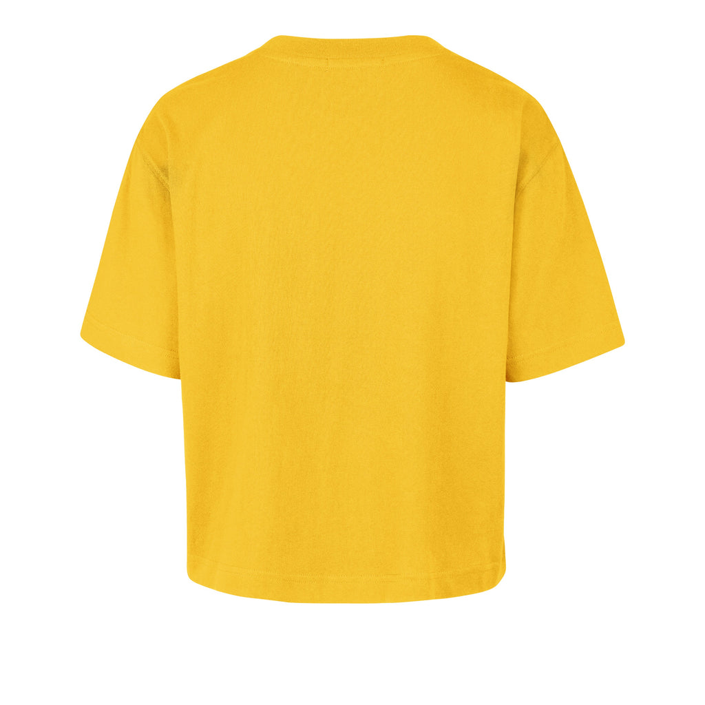 Chicago Cubs '47 Ladies Yellow City Crop T-Shirt product image 2, provided for visual reference and product detail review
