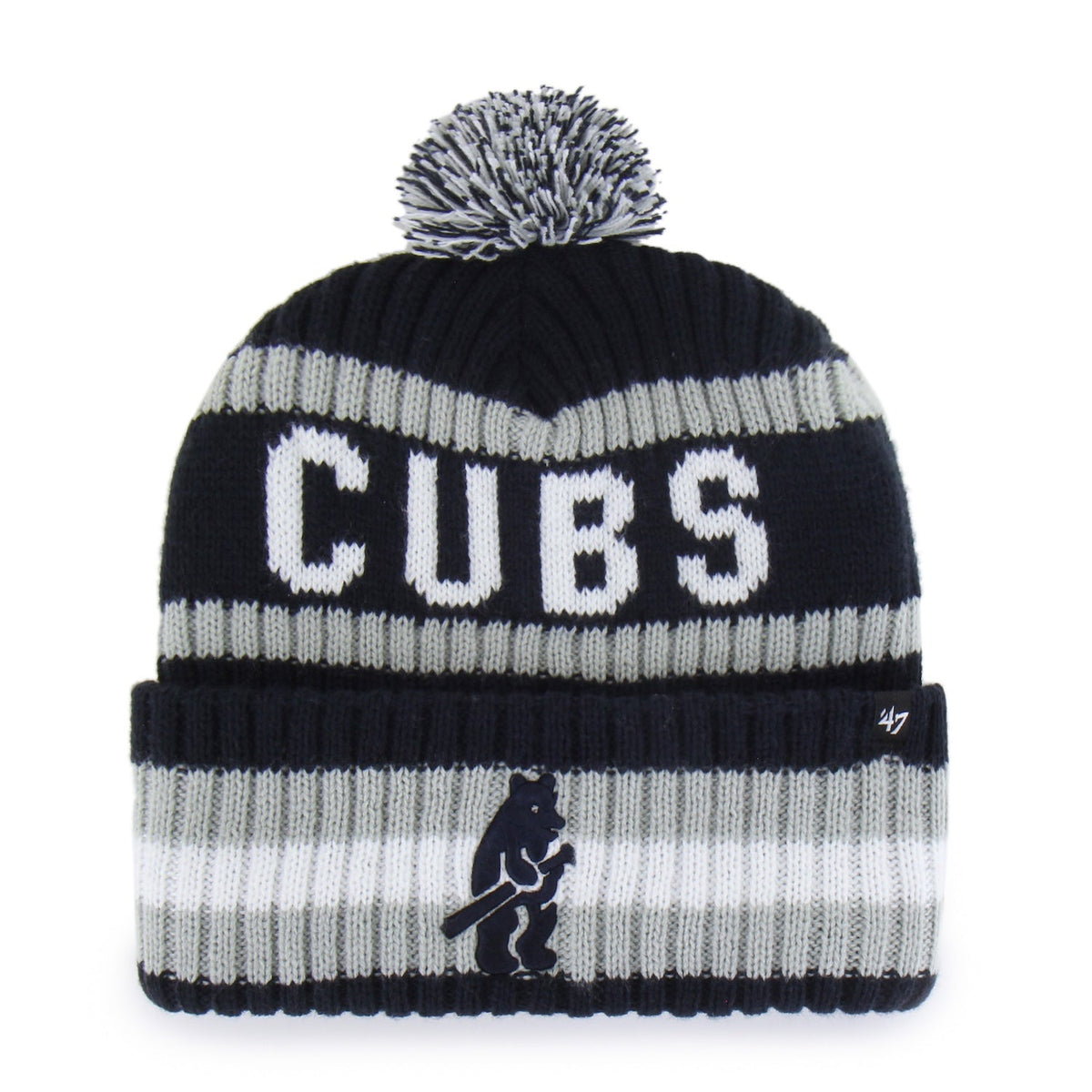 Chicago Cubs '47 Navy 1914 Bering Cuffed Knit Hat product image 1, provided for visual reference and product detail review
