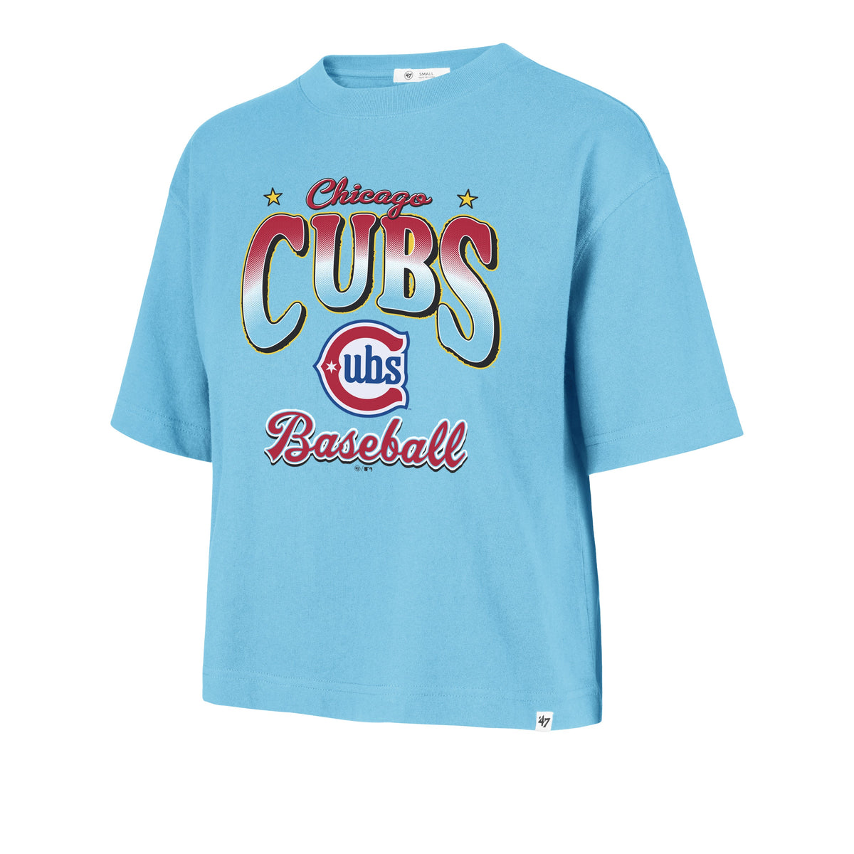 Chicago Cubs '47 Women Vibe Check Reed City T-Shirt product image 2, provided for visual reference and product detail review