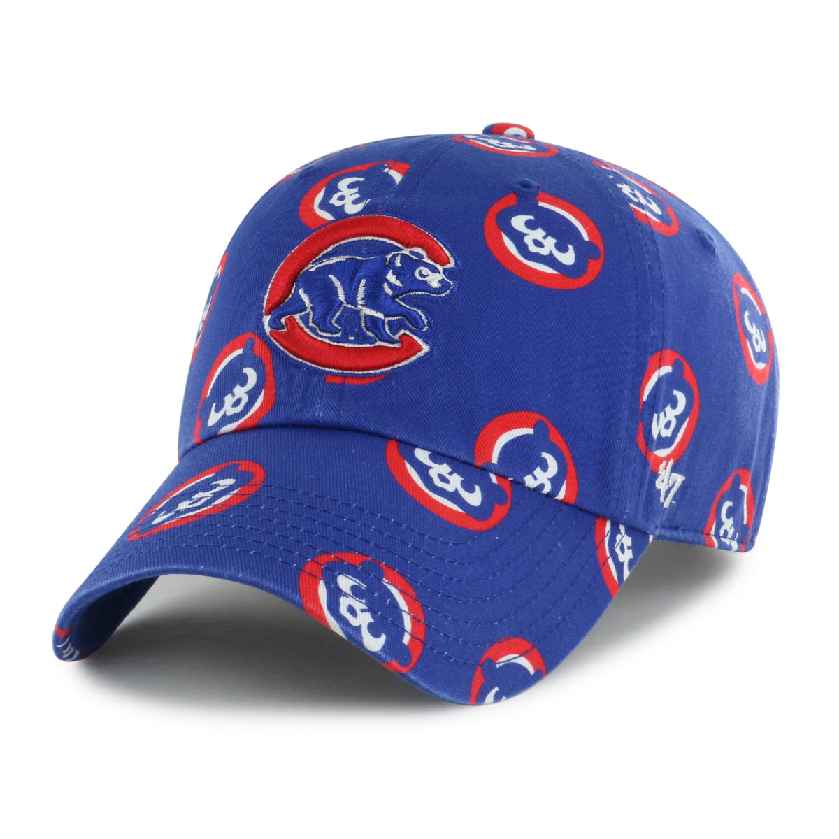 Chicago Cubs '47 Youth Royal Printfetti Clean Up Adjustable Hat product image 2, provided for visual reference and product