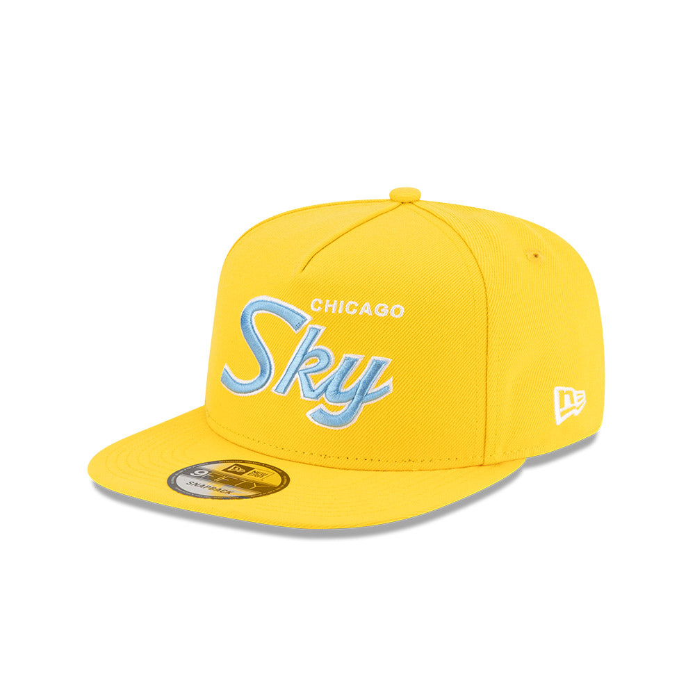 Chicago Sky New Era 9FIFTY A-Frame Yellow Script Adjustable Hat product image 3, provided for visual reference and product