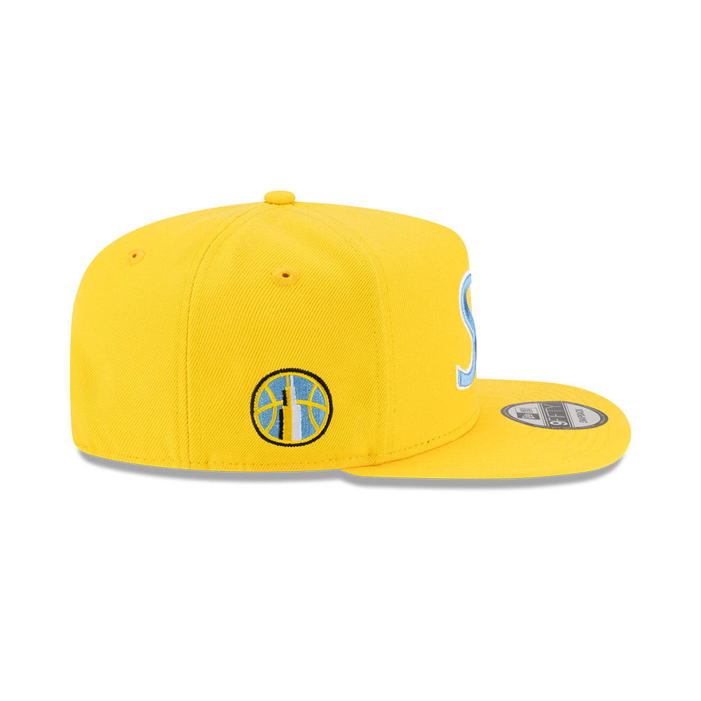 Chicago Sky New Era 9FIFTY A-Frame Yellow Script Adjustable Hat product image 5, provided for visual reference and product