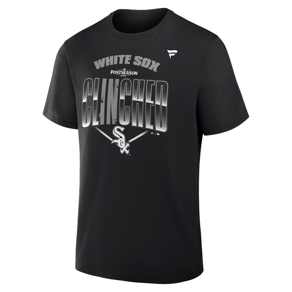 Chicago White Sox 2026 Postseason Clinched On-Field/Locker Room Youth T-Shirt product image 1, provided for visual reference
