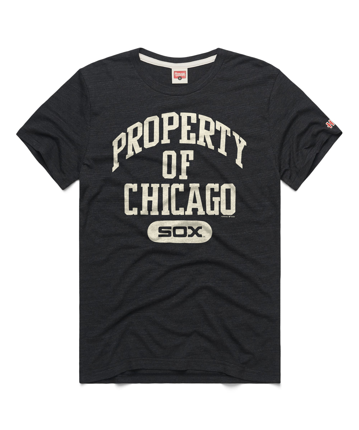 Chicago White Sox Black Property Of Chicago Homage T-Shirt product image 1, provided for visual reference and product detail