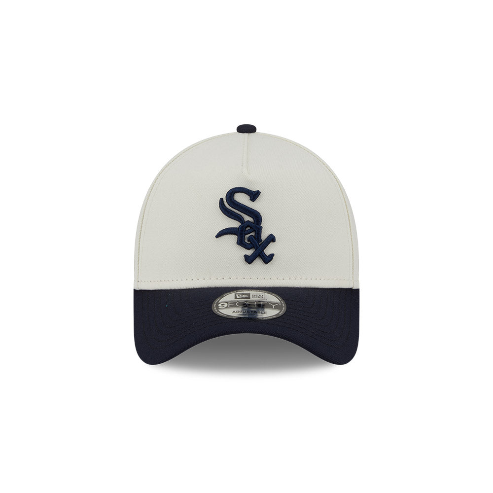 Chicago White Sox Chrome/Navy New Era 9FORTY A-Frame Adjustable Hat product image 2, provided for visual reference and