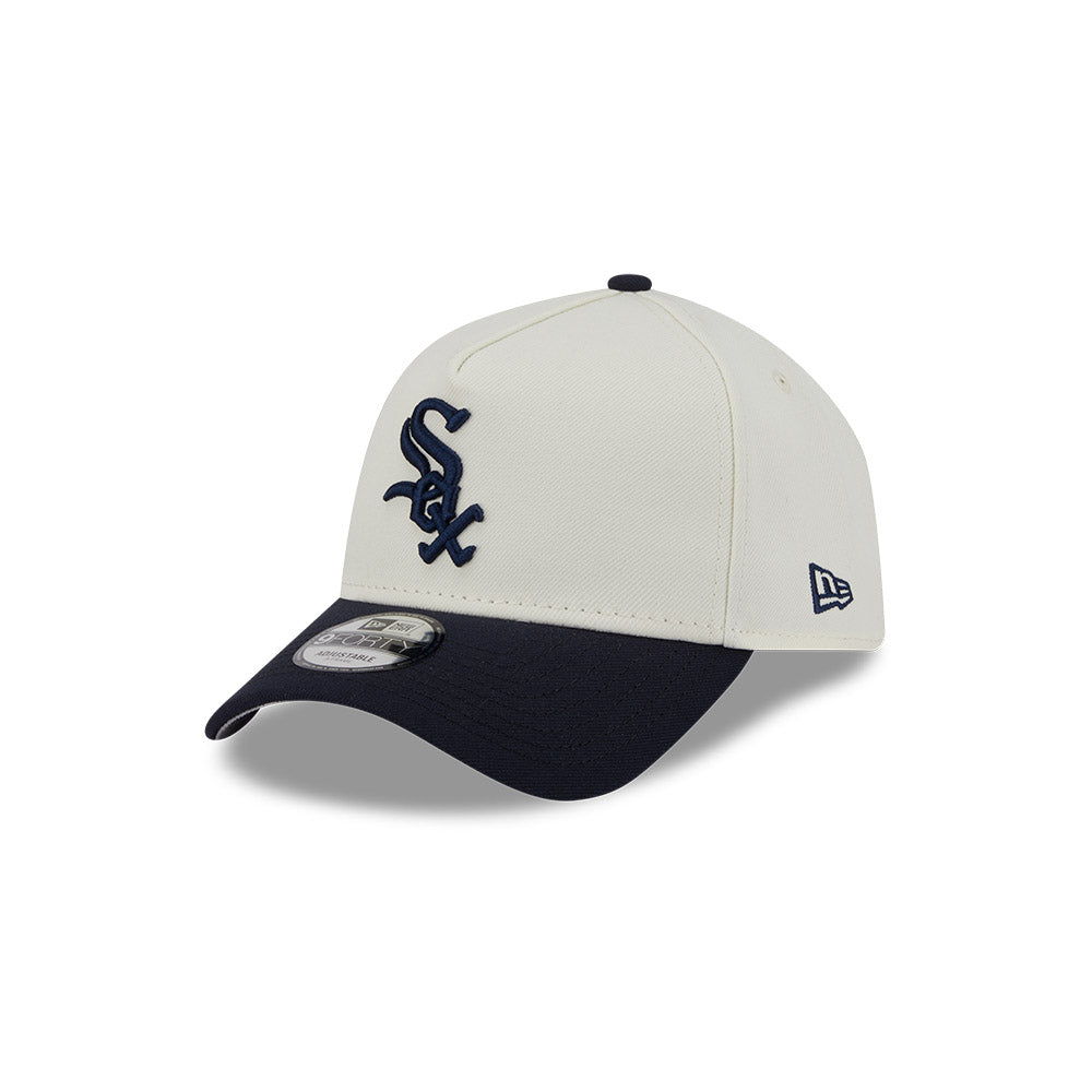 Chicago White Sox Chrome/Navy New Era 9FORTY A-Frame Adjustable Hat product image 3, provided for visual reference and