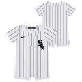 Chicago White Sox Home Pinstripe Romper Jersey product image 1, provided for visual reference and product detail review
