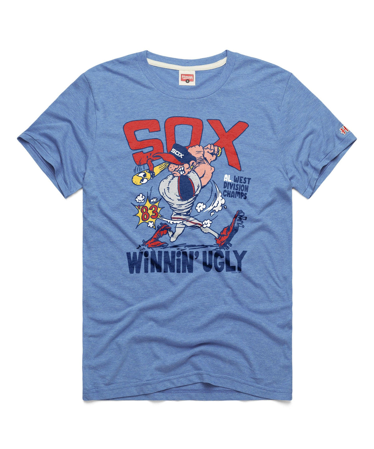 Chicago White Sox Homage Light Blue Winning Ugly T-Shirt product image 1, provided for visual reference and product detail