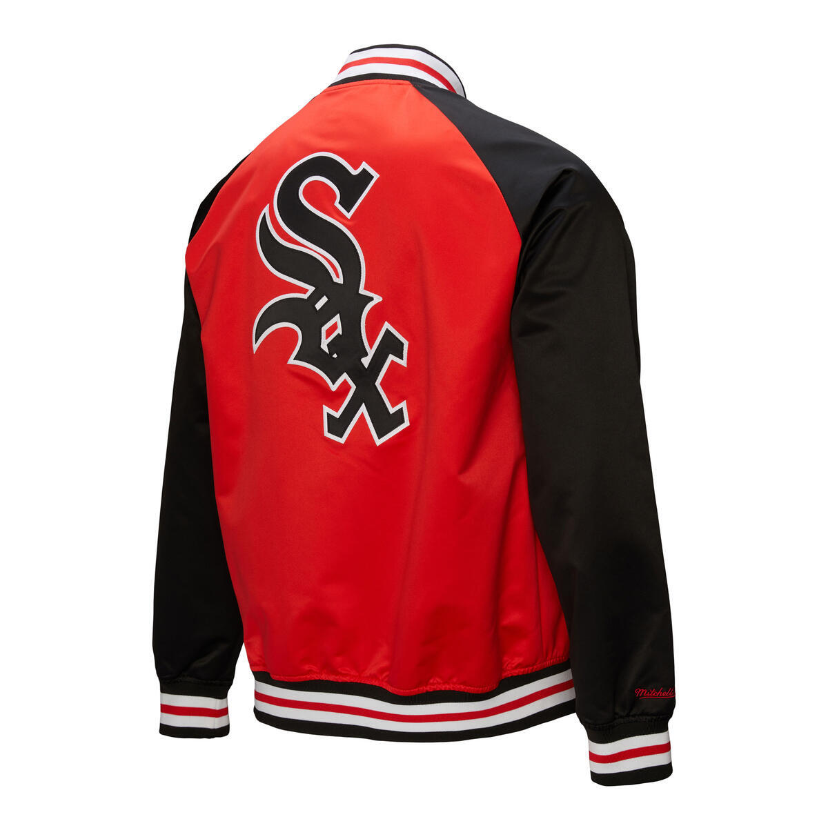 Chicago White Sox Mitchell & Ness Double Clutch Satin Jacket product image 2, provided for visual reference and product