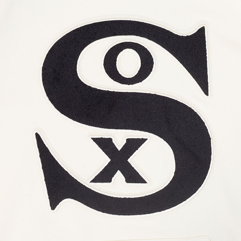 Chicago White Sox Pro Standard Retro Classic Eggshell Hoodie product image 3, provided for visual reference and product