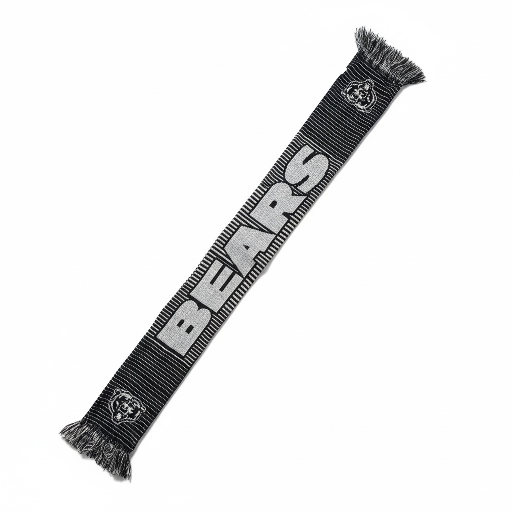 Chicago Bears Women Glitter Scarf product image 1, provided for visual reference and product detail review