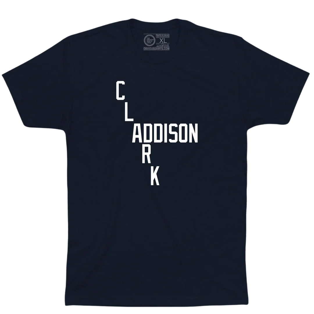 Clark & Addison T-Shirt by Obvious Shirts product image 1, provided for visual reference and product detail review