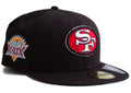 New Era Black San Francisco 49ers Super Bowl XXIX Side Patch 59FIFTY Fitted Hat-blk/red product image 1, provided for visual