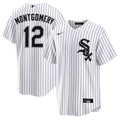 Colson Montgomery Chicago White Sox Nike Men Home White Pinstripe Jersey product image 1, provided for visual reference and