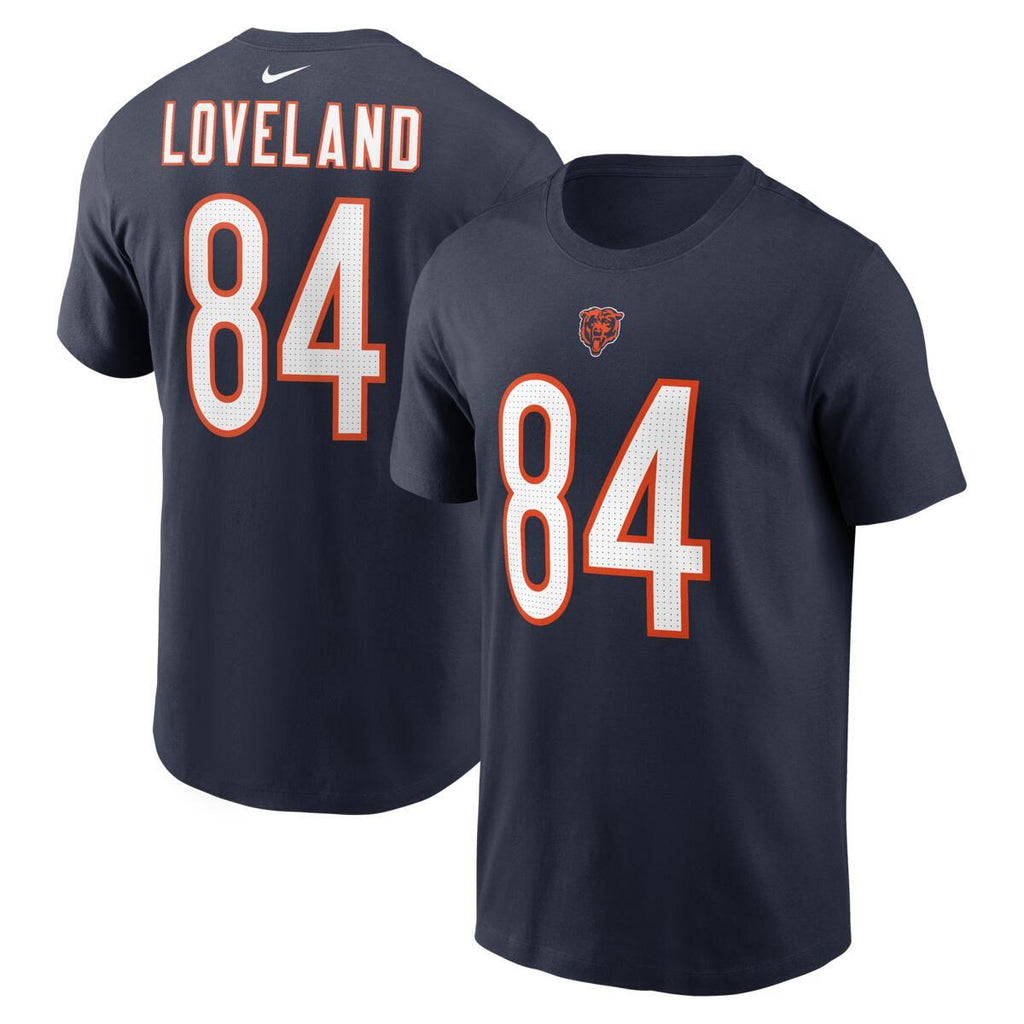 Colston Loveland Chicago Bears Nike Men Navy Player T-Shirt product image 1, provided for visual reference and product