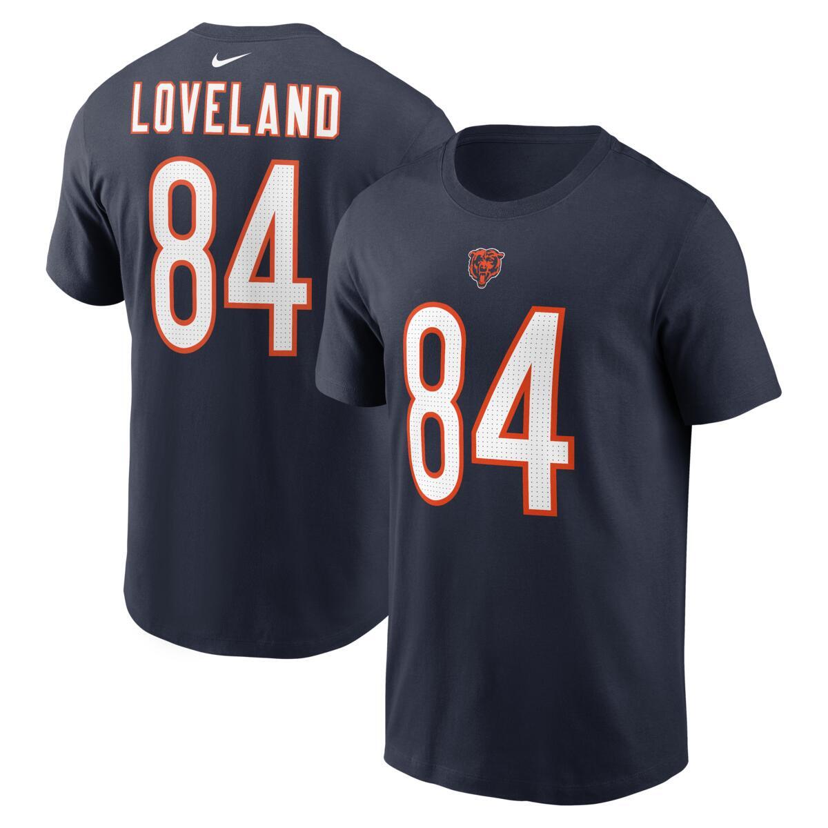 Colston Loveland Chicago Bears Nike Men Navy Player T-Shirt product image 1, provided for visual reference and product