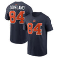 Colston Loveland #84 Chicago Bears Nike Men Rivalry T-Shirt product image 1, provided for visual reference and product
