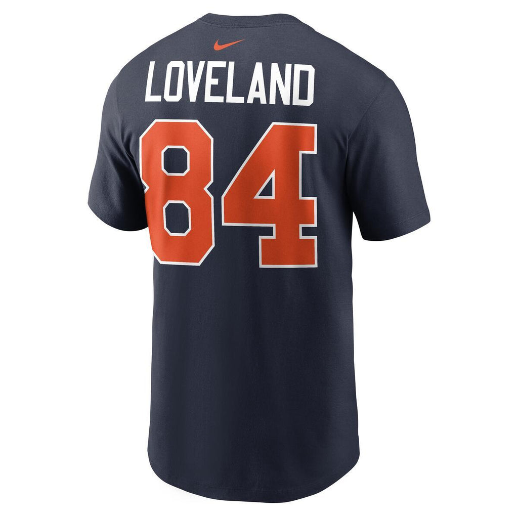 Colston Loveland #84 Chicago Bears Nike Men Rivalry T-Shirt product image 2, provided for visual reference and product
