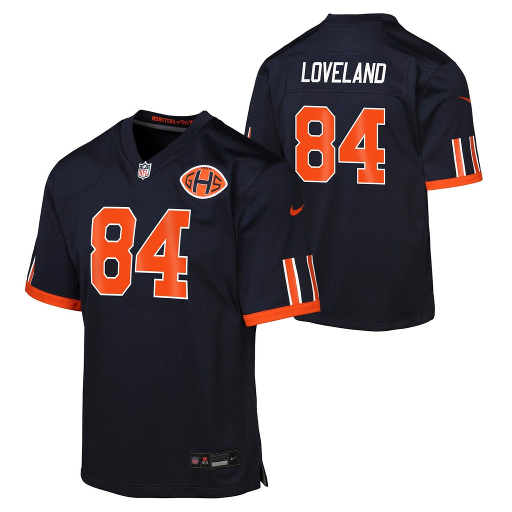 Colston Loveland #84 Chicago Bears Rivalry Nike Youth Jersey product image 1, provided for visual reference and product