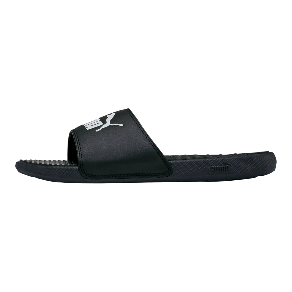 PUMA Cool Cat Men Slides- BLACK/WHITE product image 3, provided for visual reference and product detail review