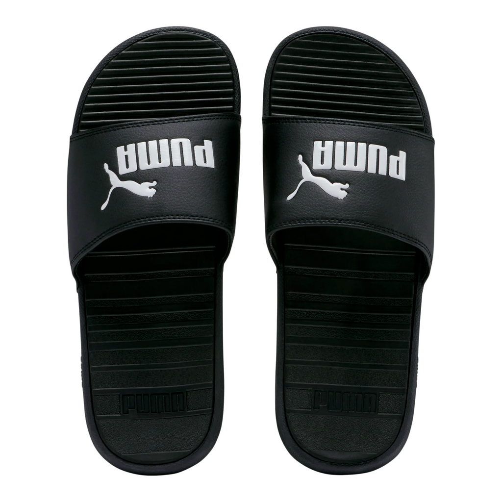 PUMA Cool Cat Men Slides- BLACK/WHITE product image 4, provided for visual reference and product detail review
