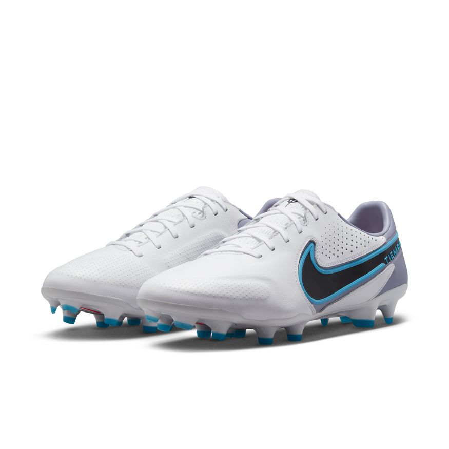 Nike Tiempo Legend 9 Pro FG -WHITE/BLACK-BALTIC BLUE-PINK BLAST product image 3, provided for visual reference and product