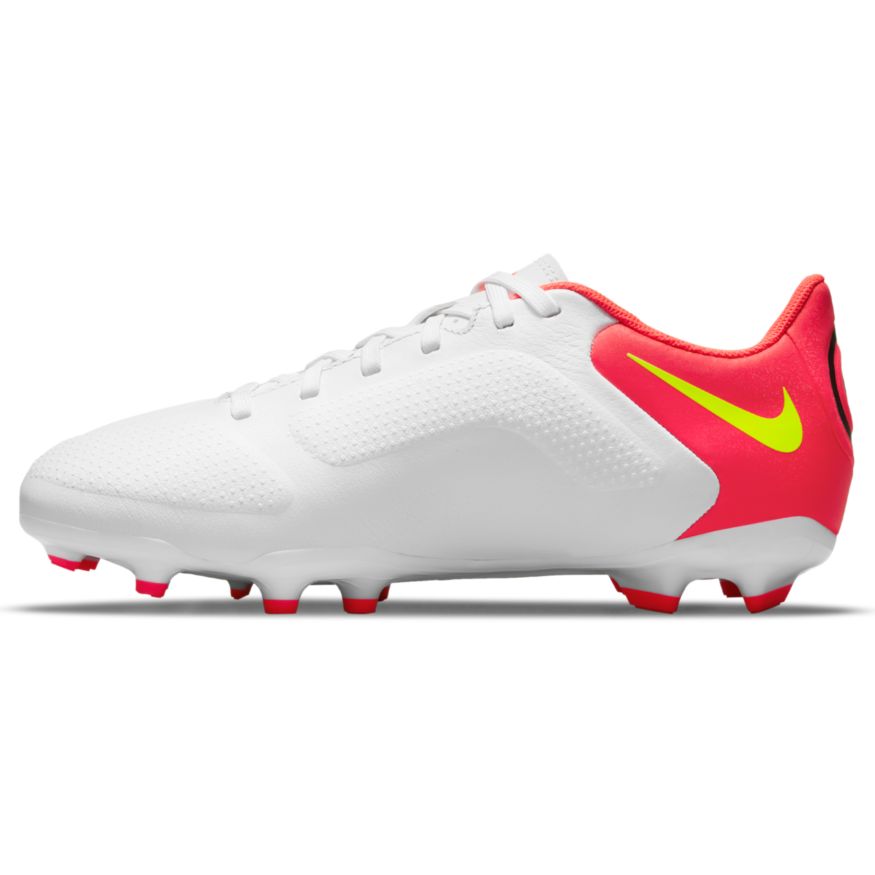 Nike Jr. Tiempo Legend 9 Academy MG-WHITE/VOLT/BRIGHT CRIMSON product image 2, provided for visual reference and product