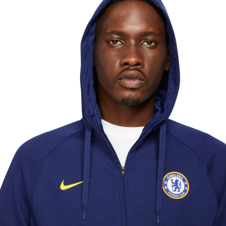 Nike Chelsea FC Men 1/2-Zip Fleece Soccer Hoodie product image 3, provided for visual reference and product detail review