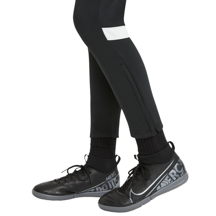 Nike Dri-FIT Academy Big Kids' Soccer Pants-Black/White product image 3, provided for visual reference and product detail