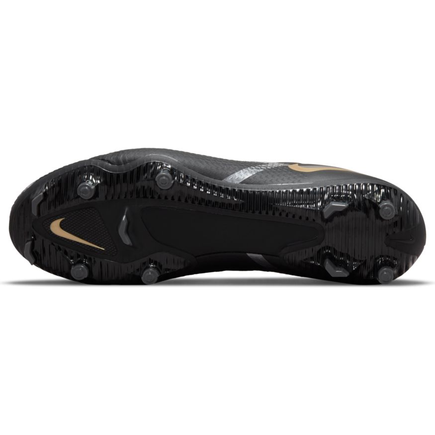 Nike Phantom GT2 Academy MG-BLACK/MTLC DARK GREY/METALLIC GOLD product image 4, provided for visual reference and product