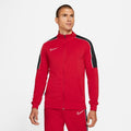 Nike Dri-FIT Academy Men Knit Soccer Track Jacket-RED/BLACK product image 1, provided for visual reference and product