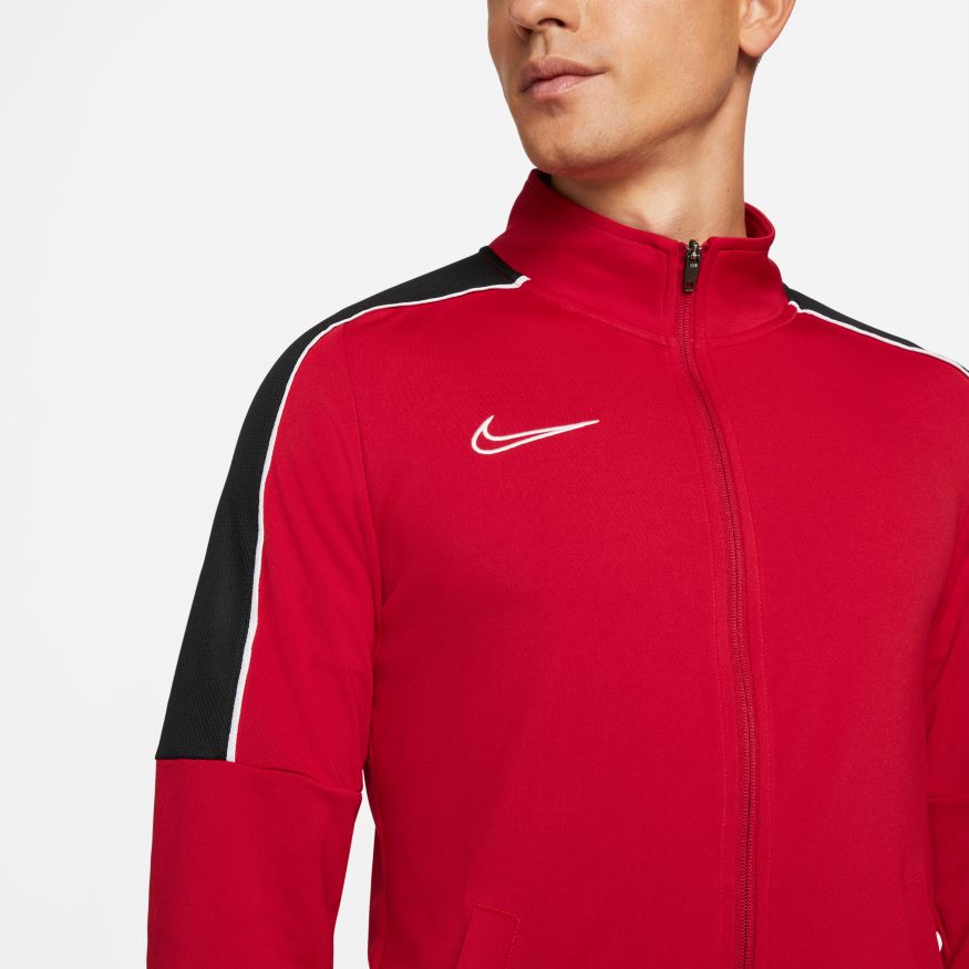 Nike Dri-FIT Academy Men Knit Soccer Track Jacket-RED/BLACK product image 2, provided for visual reference and product