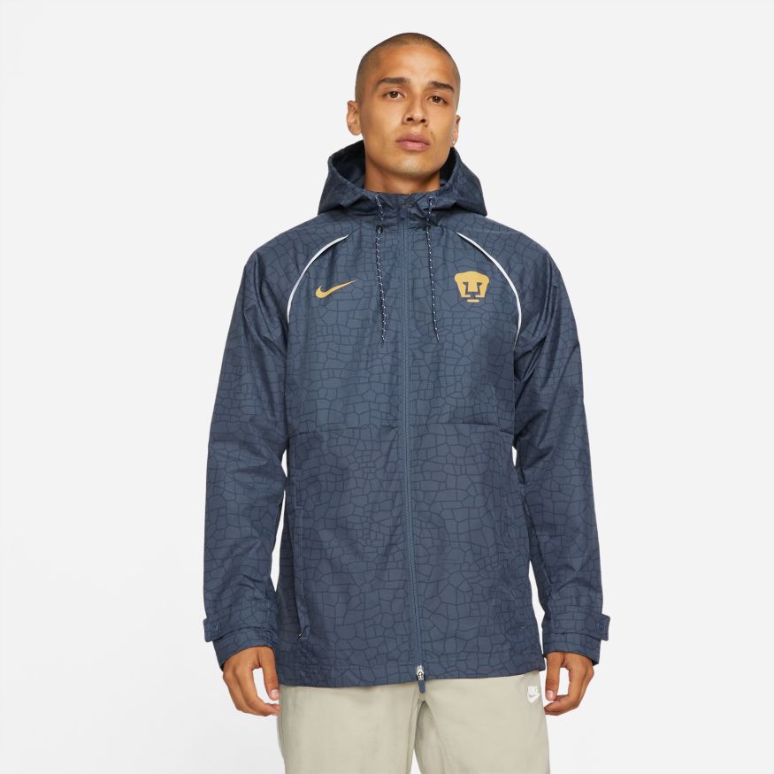Nike Men Pumas UNAM Soccer Jacket product image 1, provided for visual reference and product detail review